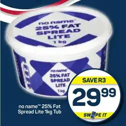 Pick n Pay no name 25% Fat Spread Lite 1kg Tub offer