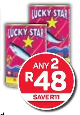 Pick n Pay Lucky Star Pilchards In Sauce Assorted 400g offer