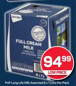 Pick n Pay PnP Long Life Milk Assorted 6 x 1 Litre Per Pack offer