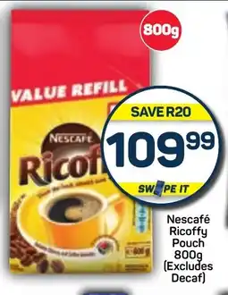 Pick n Pay Nescafé Ricoffy Pouch 800g (Excludes Decaf) offer