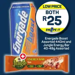 Pick n Pay Energade Boost Assorted 440ml and Jungle Energy Bar 40-48g Assorted offer