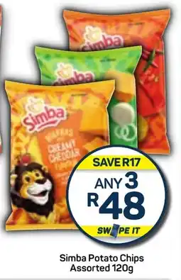 Pick n Pay Simba Potato Chips Assorted 120g offer
