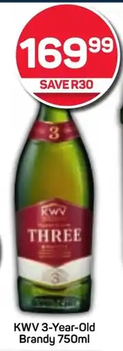 Pick n Pay KWV 3-Year-Old Brandy 750ml offer