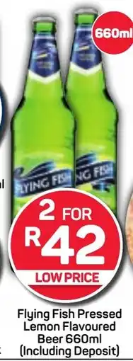 Pick n Pay Flying Fish Pressed Lemon Flavoured Beer 660ml (Including Deposit) offer