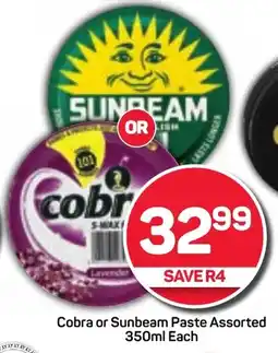 Pick n Pay Cobra or Sunbeam Paste Assorted 350ml Each offer
