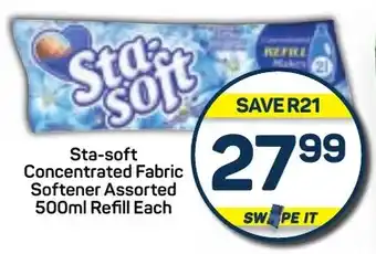 Pick n Pay Sta-soft Concentrated Fabric Softener Assorted 500ml Refill Each offer