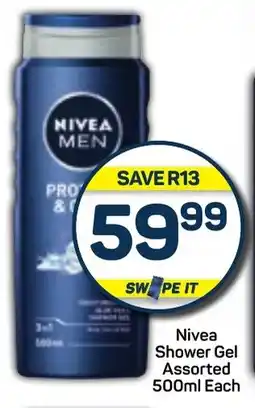 Pick n Pay Nivea Shower Gel Assorted 500ml Each offer
