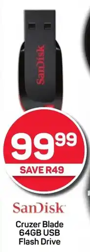 Pick n Pay SanDisk Cruzer Blade 64GB USB Flash Drive offer