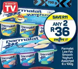 Pick n Pay Parmalat Low Fat Smooth Yoghurt Assorted 6 x 100g offer
