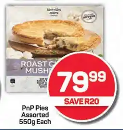 Pick n Pay PnP Pies Assorted 550g Each offer