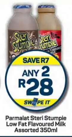 Pick n Pay Parmalat Steri Stumpie Low Fat Flavoured Milk Assorted 350ml offer