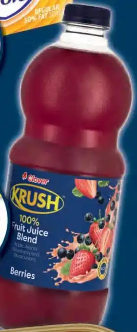 Pick n Pay Clover Krush 100% Fruit Juice Blend Assorted 1.5 Litre Each offer