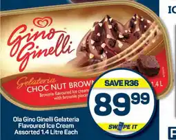 Pick n Pay Ola Gino Ginelli Gelateria Flavoured Ice Cream Assorted 1.4 Litre Each offer