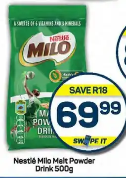 Pick n Pay Nestlé Milo Malt Powder Drink 500g offer