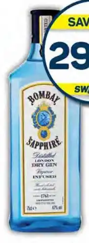 Pick n Pay Bombay Sapphire London Dry or Bramble Blackberry & Rapsberry Flavoured Distilled Gin 750ml Each offer