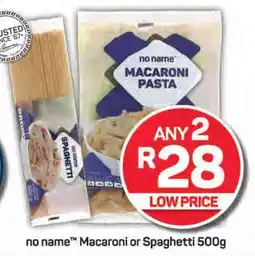 Pick n Pay no name Macaroni or Spaghetti 500g offer