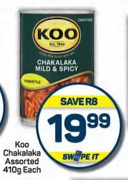Pick n Pay Koo Chakalaka Assorted 410g Each offer