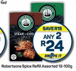 Pick n Pay Robertsons Spice Refill Assorted 12-100g offer
