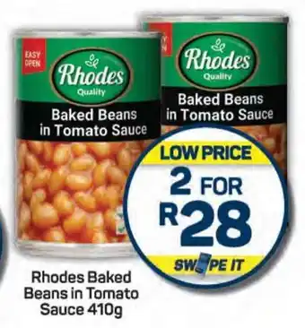 Pick n Pay Rhodes Baked Beans in Tomato Sauce 410g offer