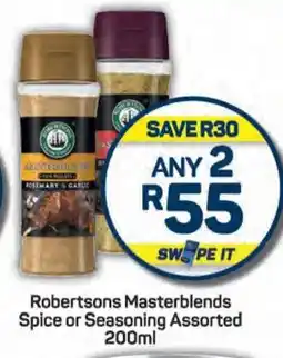 Pick n Pay Robertsons Masterblends Spice or Seasoning Assorted 200ml offer