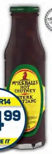 Pick n Pay Mrs H.S Balls Chutney Assorted 450/470g Each offer