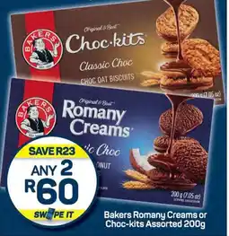 Bakers Romany Creams or Choc-kits Assorted 200g