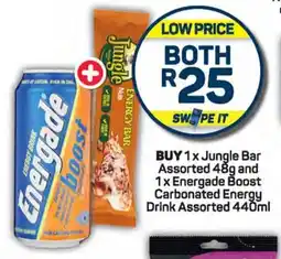 Pick n Pay BUY 1x Jungle Bar Assorted 48g and 1x Energade Boost Carbonated Energy Drink Assorted 440ml offer
