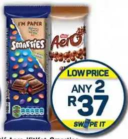 Pick n Pay Nestlé Aero, KitKat, Smarties or Milkybar Chocolate Slab Assorted 80/85g offer