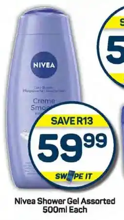 Pick n Pay Nivea Shower Gel Assorted 500ml Each offer