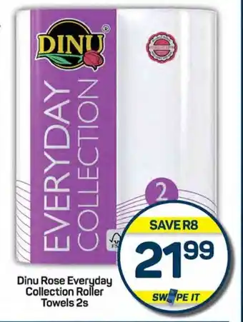 Pick n Pay Dinu Rose Everyday Collection Roller Towels 2s offer