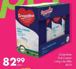 Save Creamline Full Cream Long Life Milk 6x1lt offer