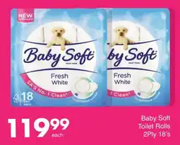 Save Baby Soft Toilet Rolls 2Ply 18's offer