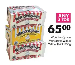 Save Wooden Spoon Margarine White/ Yellow Brick 500g offer