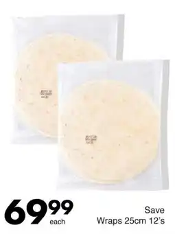 Save Save Wraps 25cm 12's offer