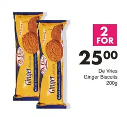 Save De Vries Ginger Biscuits offer