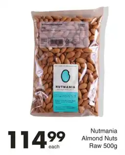 Save Nutmania Almond Nuts Raw 500g offer