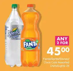 Save Fanta/Sprite/Stoney/ Coca Cola Assorted Diets/Lights 2lt offer