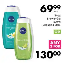 Save Nivea Shower Gel 500ml (Excluding Men) offer