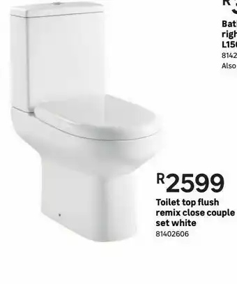 Toilets top flush remix close couple set white