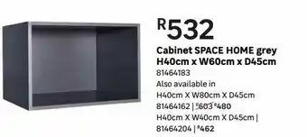 Leroy Merlin Cabinet space home grey h40cm x w60cm x d45cm offer