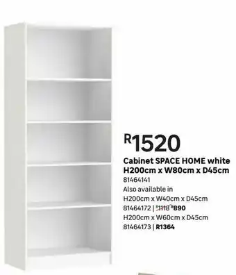 Leroy Merlin Cabinet space home white h200cm x w80cm x d45cm offer