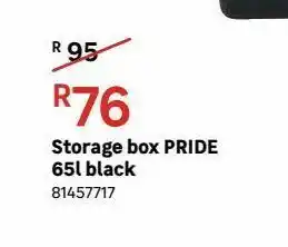 Leroy Merlin Storage box pride 65l black offer