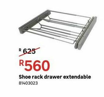 Shoe rack drawer extendable