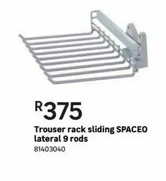 Leroy Merlin Trouser rack sliding spaceo lateral 9 rods offer