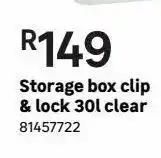 Leroy Merlin Storage box clip & lock 30l clear offer