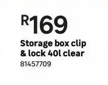 Leroy Merlin Storage box clip & lock 40l clear offer