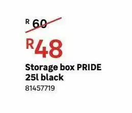 Leroy Merlin Storage box pride 25l black offer