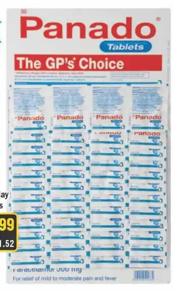 J&E Cash and Carry Panado Tablet Display Card 48x2's offer