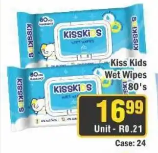 J&E Cash and Carry Kiss Kids Wet Wipes offer