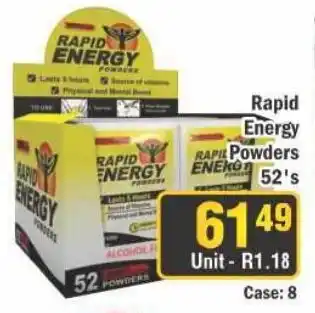 J&E Cash and Carry Rapid Energy Powders offer